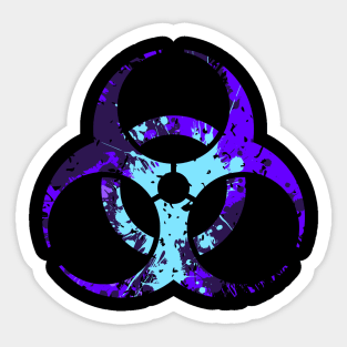 Biohazard Weathered Sticker